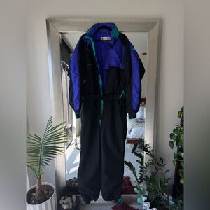 Columbia Vintage Retro Snow Suit - 80’s / 90’s - Black with Purple Accents